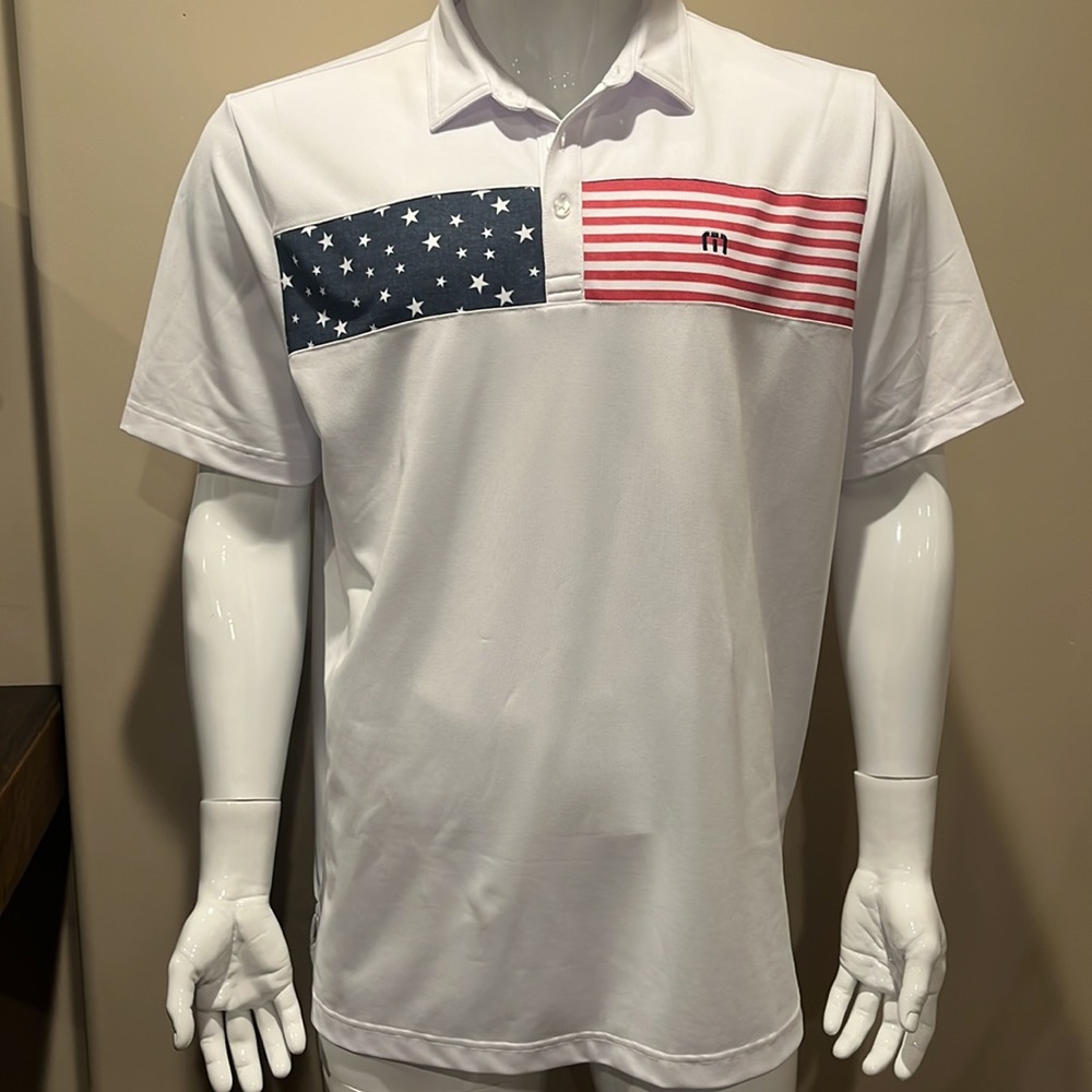 Travis Mathew American Flag Polo Golf